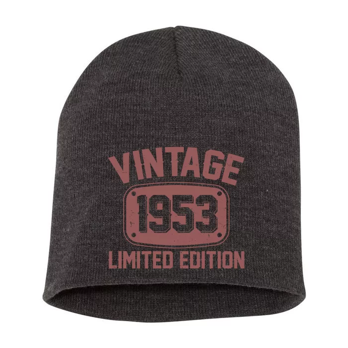 Vintage 1953 Limited Edition 70th Birthday Short Acrylic Beanie