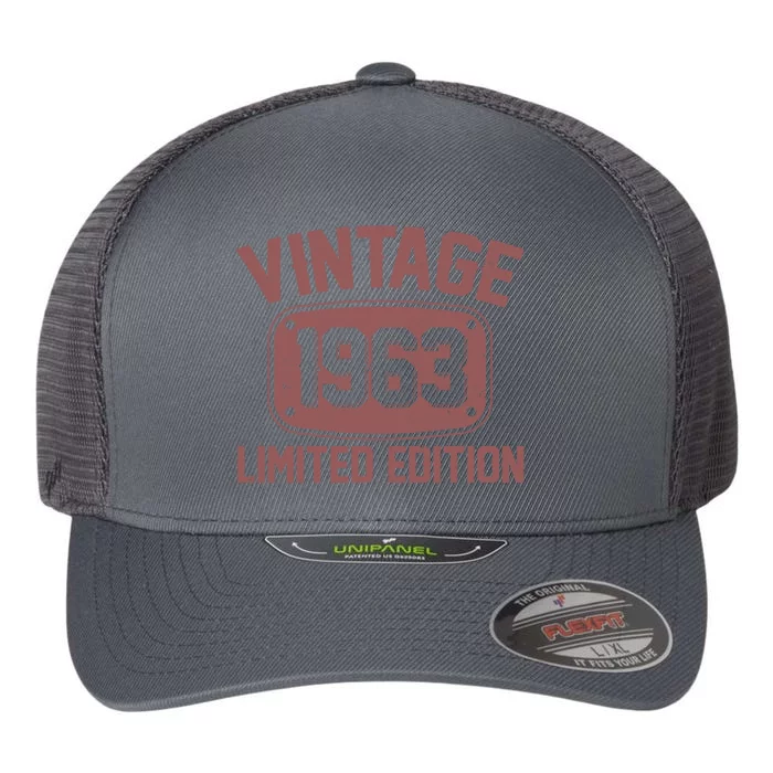 Vintage 1963 Limited Edition 60th Birthday Flexfit Unipanel Trucker Cap