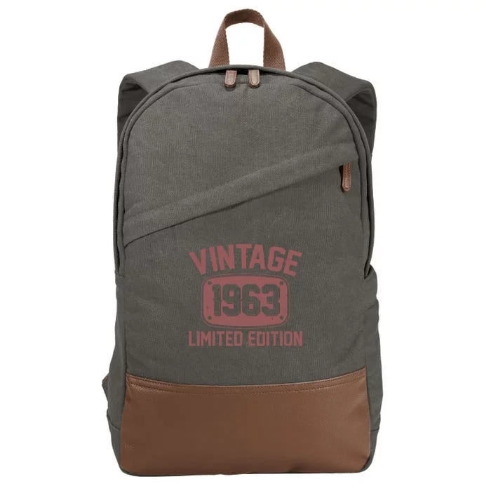 Vintage 1963 Limited Edition 60th Birthday Cotton Canvas Backpack