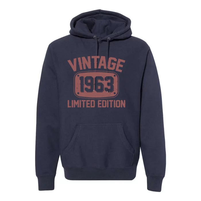 Vintage 1963 Limited Edition 60th Birthday Premium Hoodie