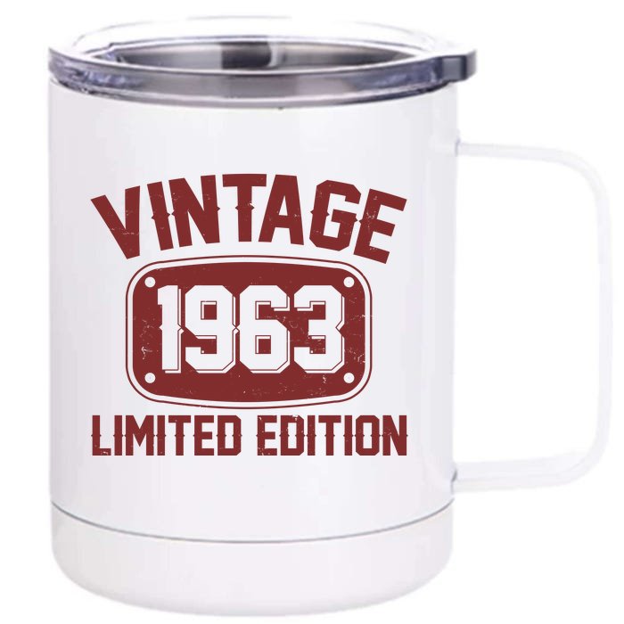 Vintage 1963 Limited Edition 60th Birthday Front & Back 12oz Stainless Steel Tumbler Cup