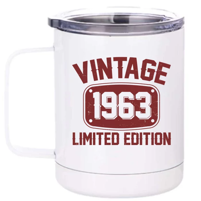 Vintage 1963 Limited Edition 60th Birthday Front & Back 12oz Stainless Steel Tumbler Cup