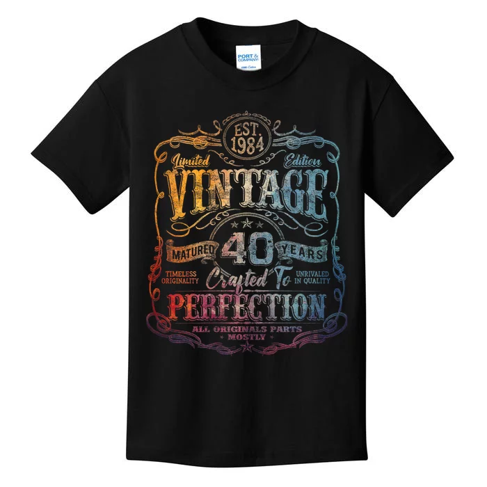 Vintage 1984 Limited Edition 40 Year Old 40th Birthday Kids T-Shirt