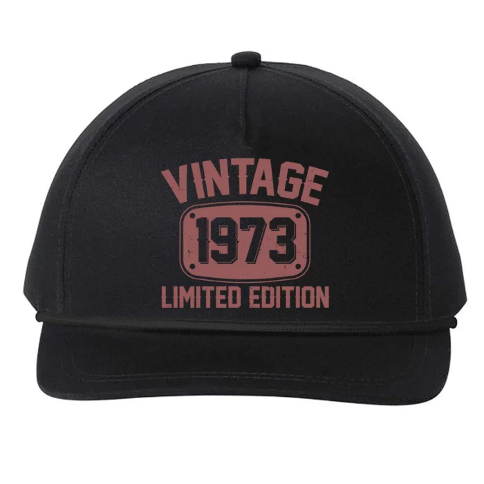 Vintage 1973 Limited Edition 50th Birthday Snapback Five-Panel Rope Hat