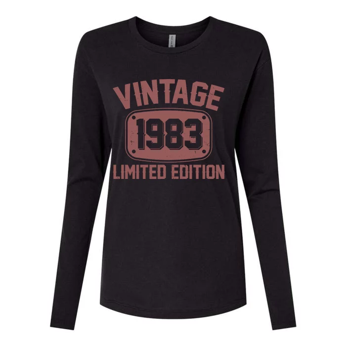 Vintage 1983 Limited Edition 40th Birthday Womens Cotton Relaxed Long Sleeve T-Shirt