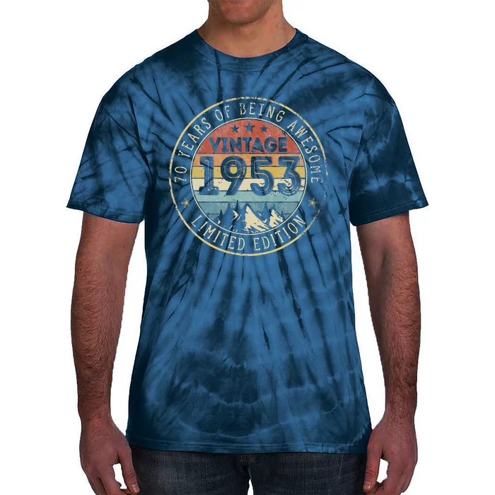 Vintage 1953 Limited Edition 70 Yr Old Bday 70th Birthday Tie-Dye T-Shirt