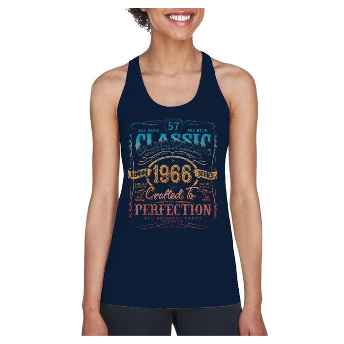 Vintage 1966 Limited Edition 57 Year Old 57th Birthday Love Women's Racerback Tank