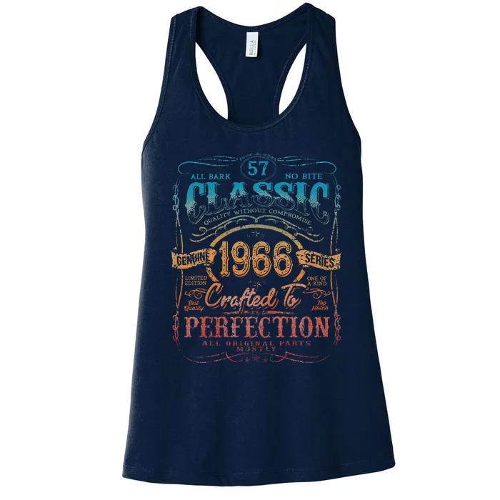 Vintage 1966 Limited Edition 57 Year Old 57th Birthday Love Women's Racerback Tank