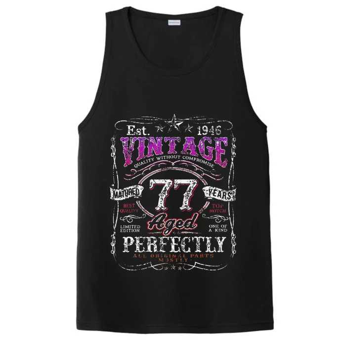 Vintage 1946 Limited Edition 77 Year Old 77th Birthdays Performance Tank