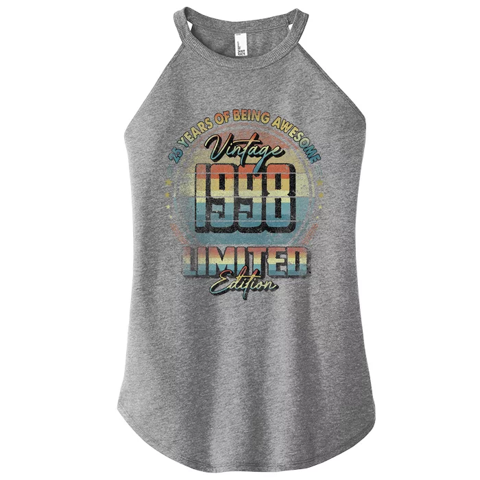 Vintage 1998 Limited Edition 25 Year Old 25th Birthday Cute Women’s Perfect Tri Rocker Tank