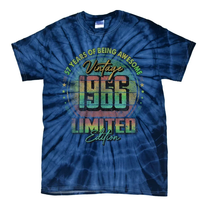 Vintage 1966 Limited Edition 57 Year Old 57th Birthday Tie-Dye T-Shirt