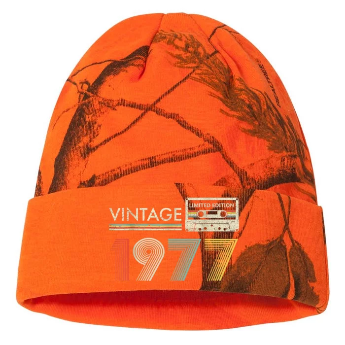 Vintage 1977 Limited Edition Retro Cassette 45th Birthday Kati - 12in Camo Beanie