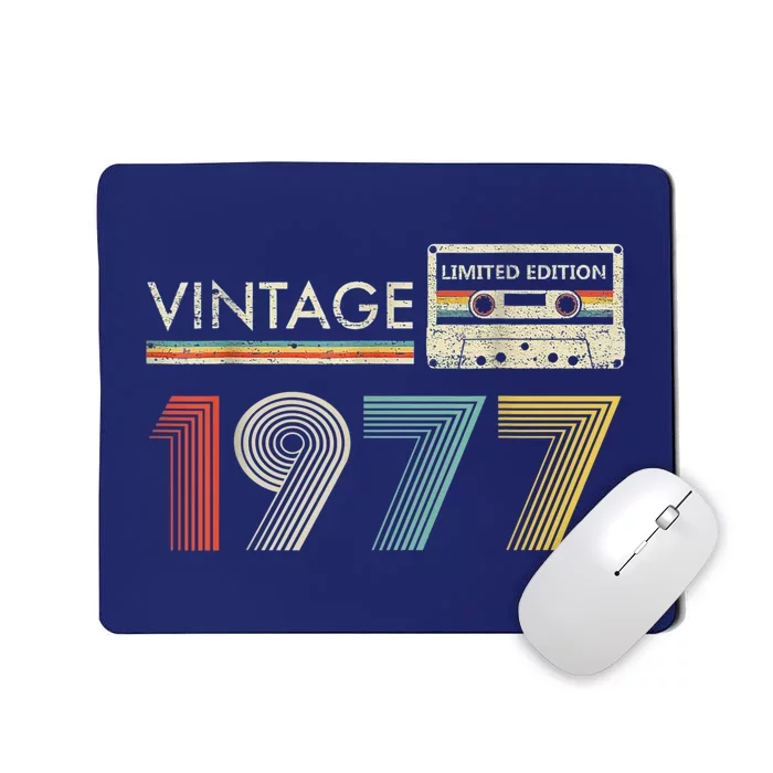 Vintage 1977 Limited Edition Retro Cassette 45th Birthday Mousepad