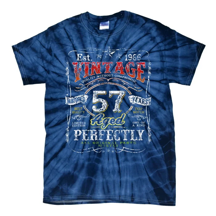 Vintage 1966 Limited Edition 57 Year Old 57th Birthdays Tie-Dye T-Shirt