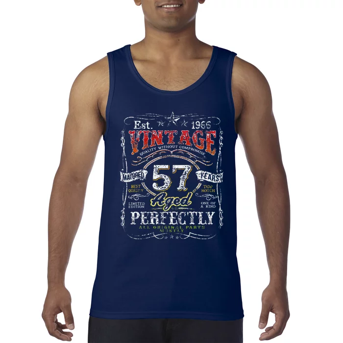 Vintage 1966 Limited Edition 57 Year Old 57th Birthdays Tank Top