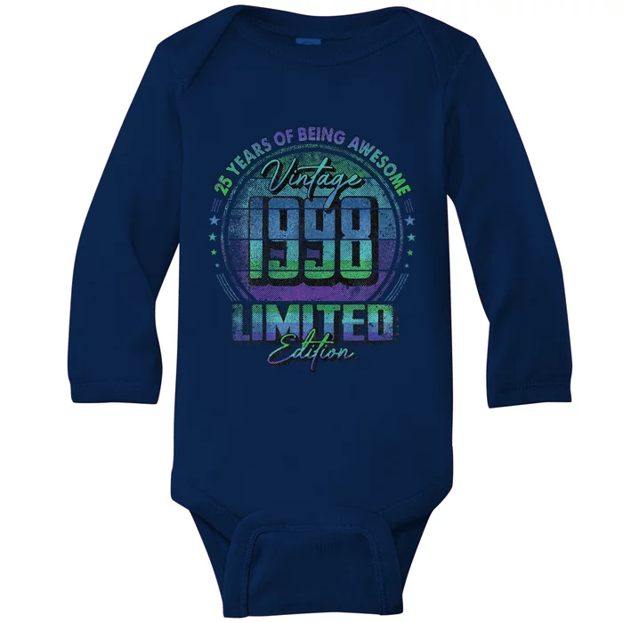 Vintage 1998 Limited Edition 25 Year Old 25th Birthday Baby Long Sleeve Bodysuit