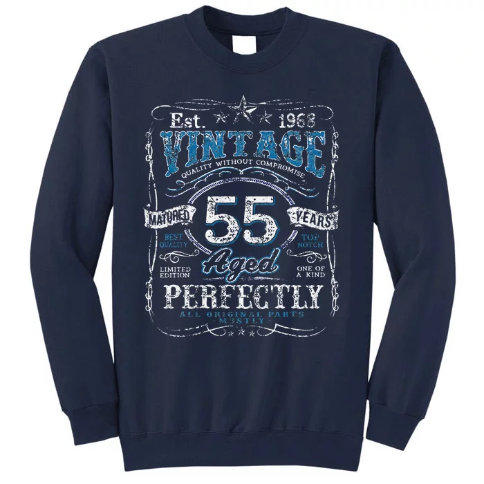 Vintage 1968 Limited Edition 55 Year Old 55th Birthdays Tall Sweatshirt