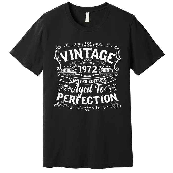 Vintage 1972 Limited Edition 50th Birthday Graphic Premium T-Shirt