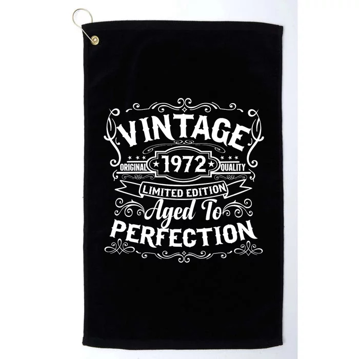 Vintage 1972 Limited Edition 50th Birthday Graphic Platinum Collection Golf Towel