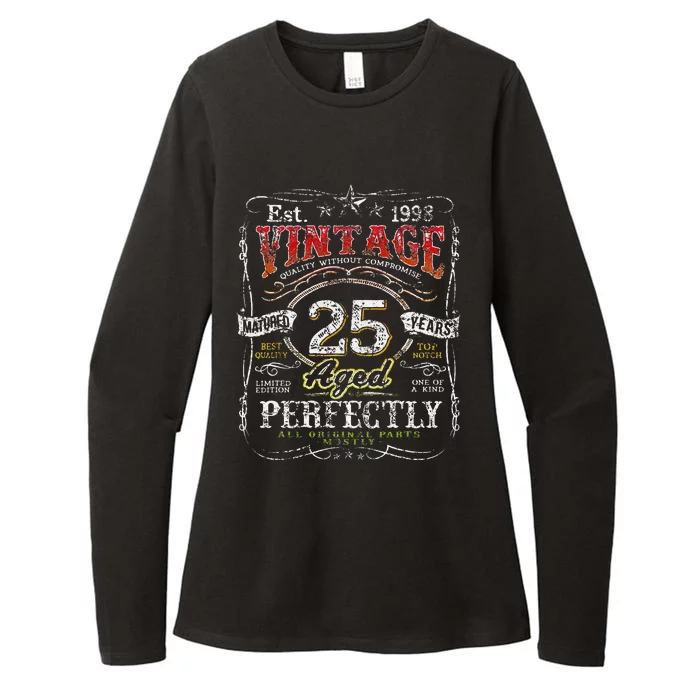 Vintage 1998 Limited Edition 25 Year Old 25th Birthdays Womens CVC Long Sleeve Shirt