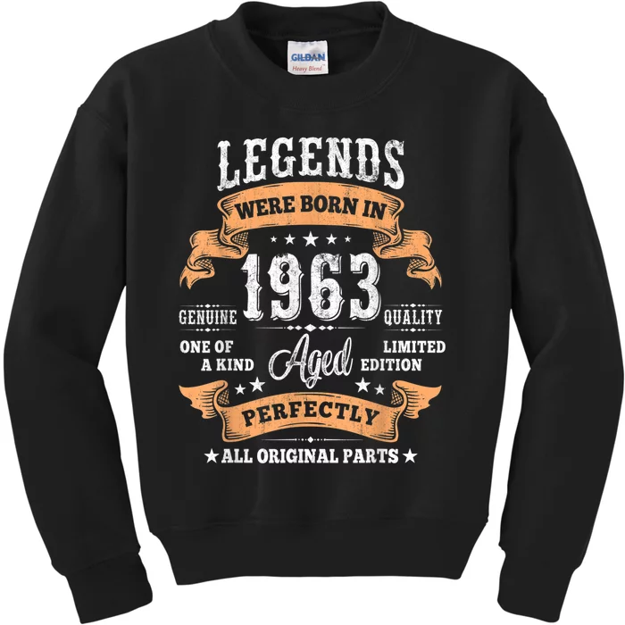 Vintage 1963 Limited Edition 60 Year Old Gifts 60th Birthday Kids Sweatshirt