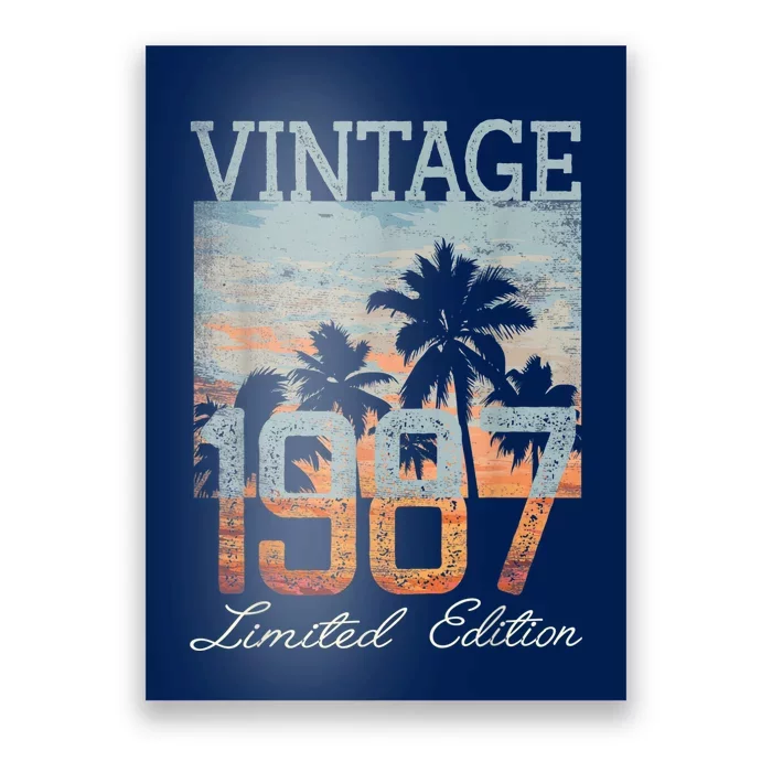 Vintage 1987 Limited Edition 36 Year Old Gifts 36th Birthday Poster