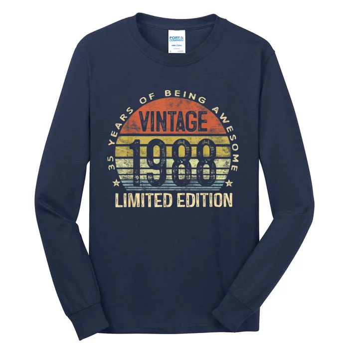 Vintage 1988 Limited Edition 35 Year Old Gifts 35th Birthday Tall Long Sleeve T-Shirt