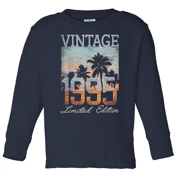 Vintage 1995 Limited Edition 28th Birthday 28 Year Old Gifts Toddler Long Sleeve Shirt