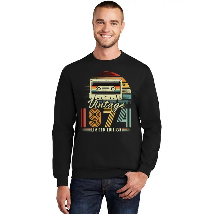 Vintage 1974 Limited Edition 50th Birthday Tall Sweatshirt