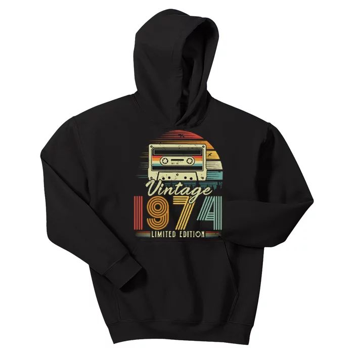 Vintage 1974 Limited Edition 50th Birthday Kids Hoodie