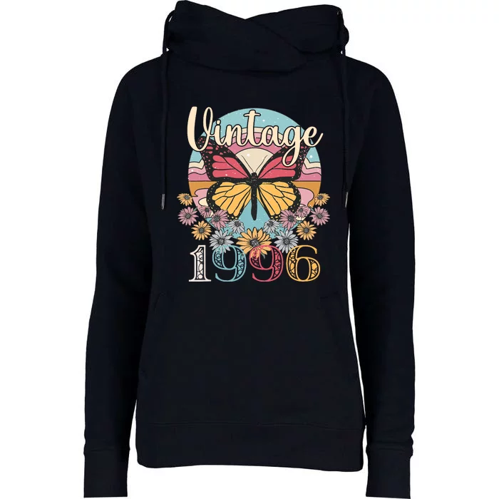 Vintage 1996 Limited Edition 28th Birthday 28 Year Old Wo Womens Funnel Neck Pullover Hood