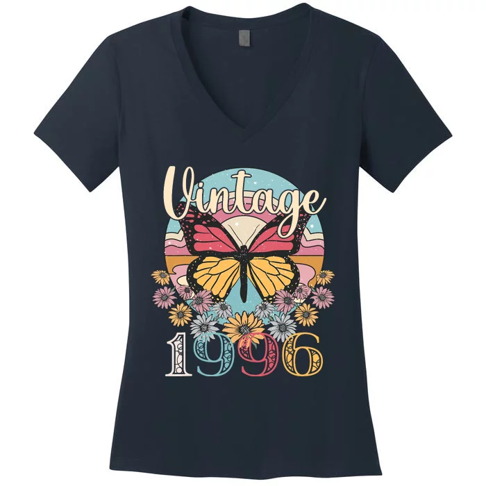 Vintage 1996 Limited Edition 28th Birthday 28 Year Old Wo Women's V-Neck T-Shirt