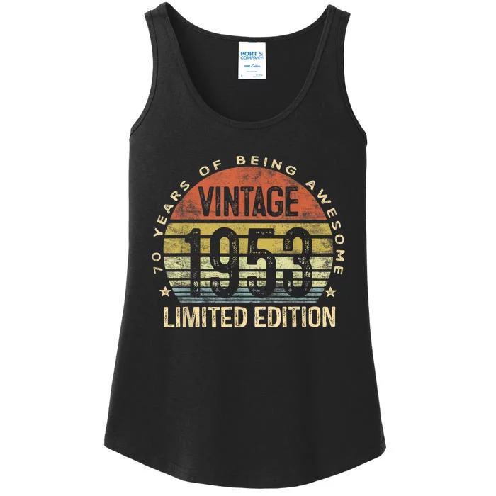 Vintage 1953 Limited Edition 70 Year Old Gifts 70th Birthday Ladies Essential Tank