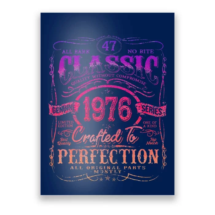 Vintage 1976 Limited Edition 47 Year Old 47th Birthday Love Poster