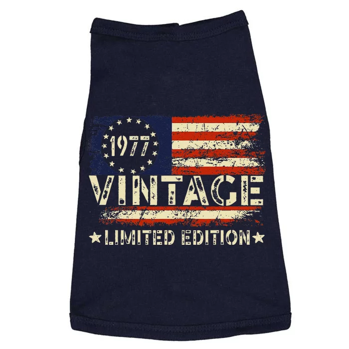 Vintage 1977 Limited Edition 46 Year Old Gifts 46th Birthday Doggie Tank