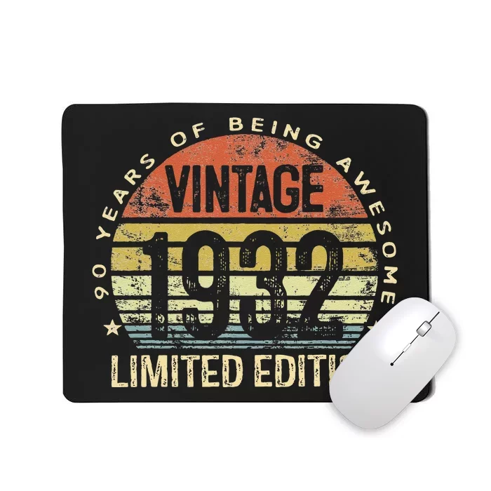 Vintage 1932 Limited Edition 91 Year Old Gifts 91th Birthday Mousepad