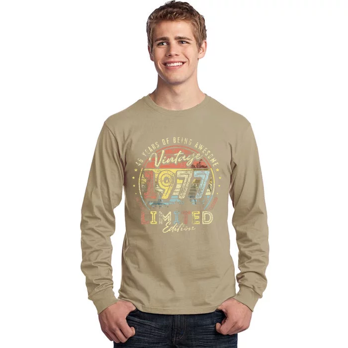 Vintage 1977 Limited Edition 46 Years Old 46th Birthday Tall Long Sleeve T-Shirt