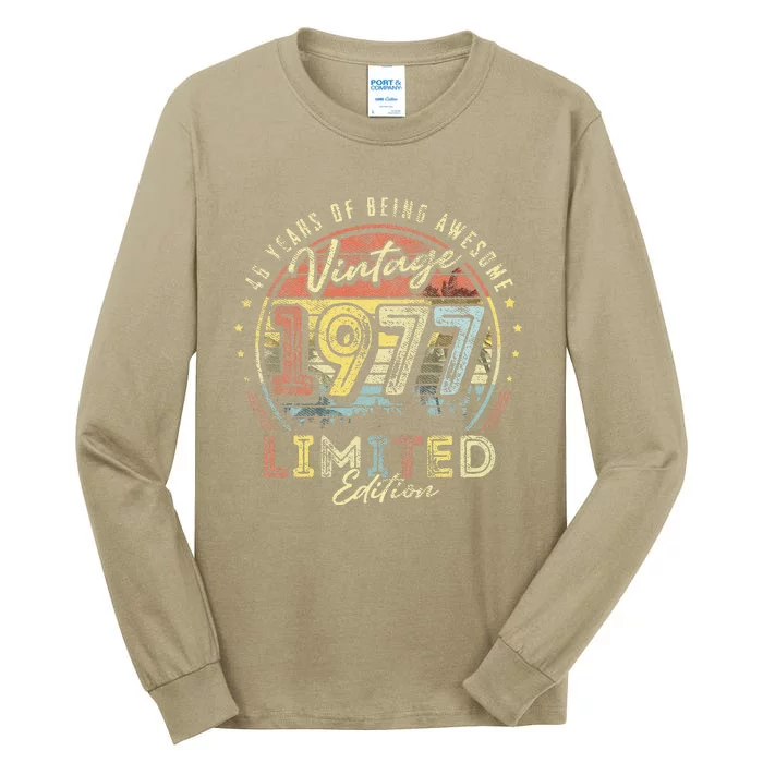 Vintage 1977 Limited Edition 46 Years Old 46th Birthday Tall Long Sleeve T-Shirt