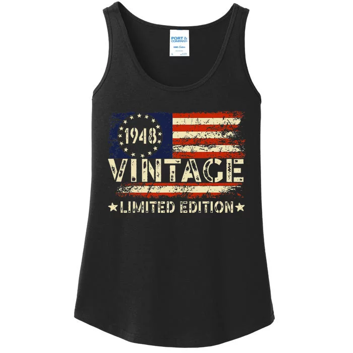 Vintage 1948 Limited Edition 75 Year Old Gifts 75th Birthday Ladies Essential Tank