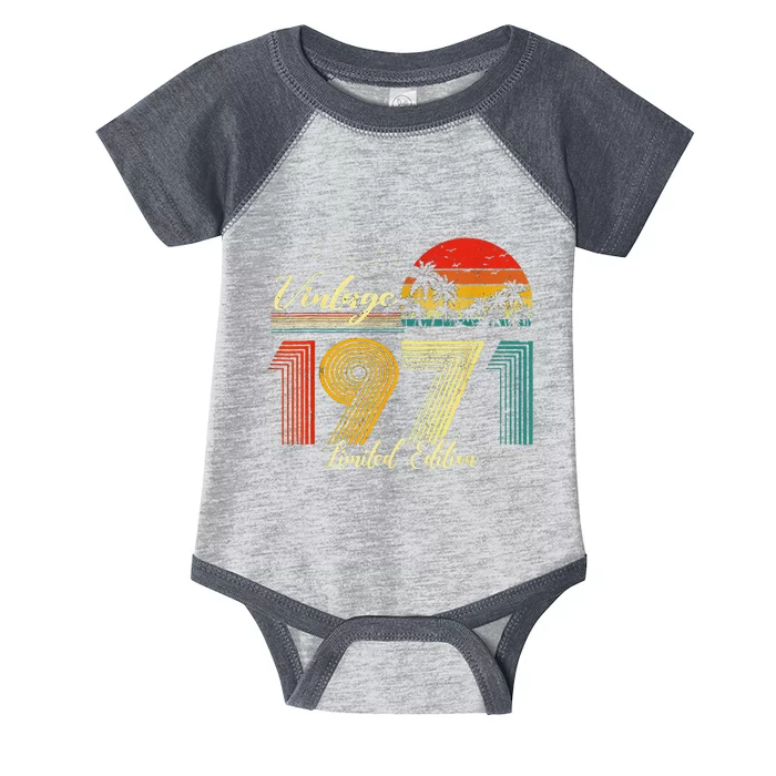 Vintage 1971 Limited Edition Women 51 Birthday Infant Baby Jersey Bodysuit