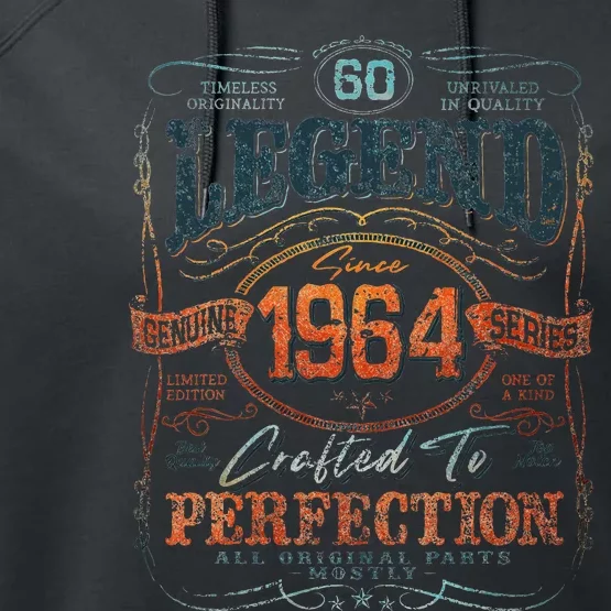 Vintage 1964 Limited Edition 60 Year Old 60th Birthday Performance Fleece Hoodie