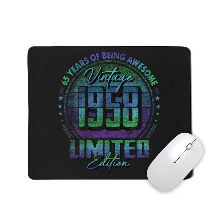 Vintage 1958 Limited Edition 65 Year Old 65th Birthday Mousepad