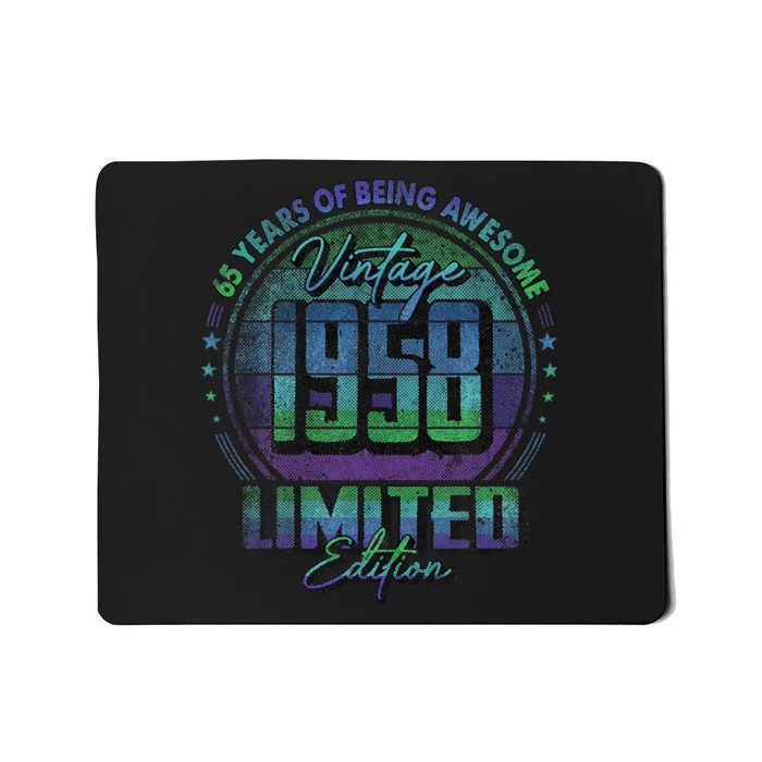 Vintage 1958 Limited Edition 65 Year Old 65th Birthday Mousepad