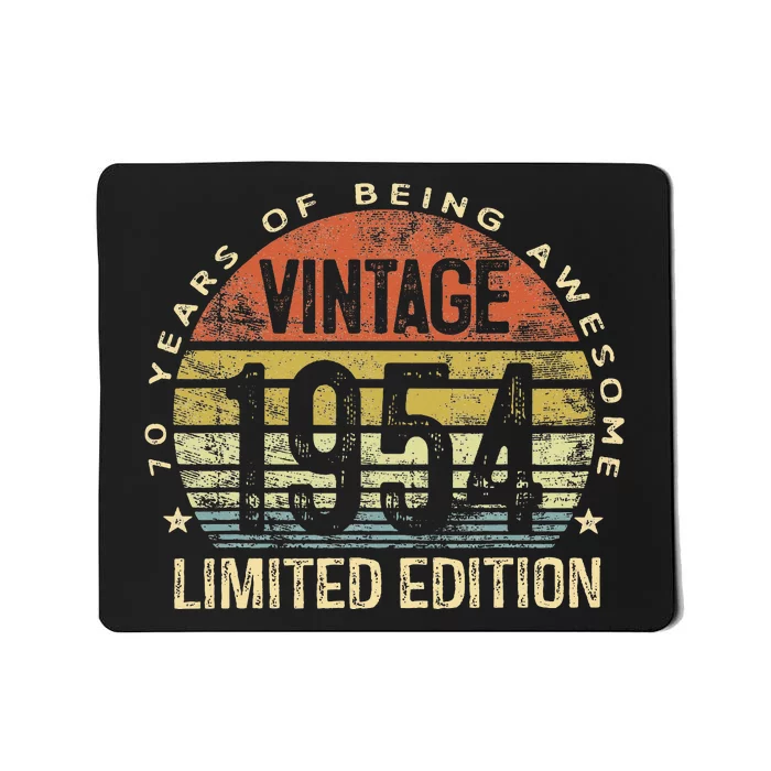 Vintage 1954 Limited Edition 70th Birthday Mousepad