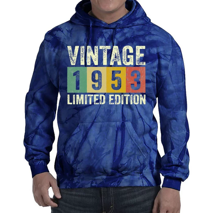 Vintage 1953 Limited Edition 69 Years Old 69th Birthday Gift Tie Dye Hoodie