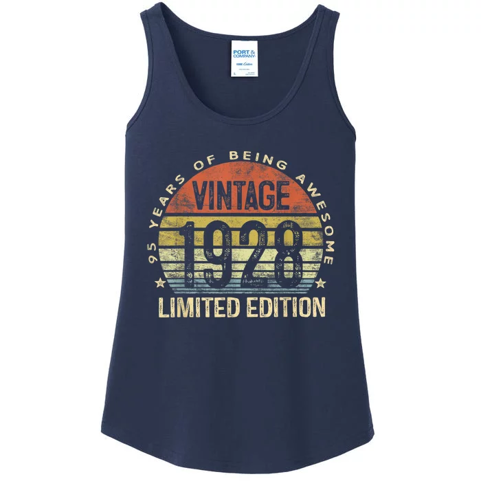 Vintage 1928 Limited Edition 95 Year Old Gifts 95th Birthday Present Ladies Essential Tank