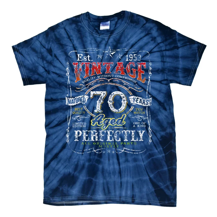 Vintage 1953 Limited Edition 70 Year Old 70th Birthdays Tie-Dye T-Shirt