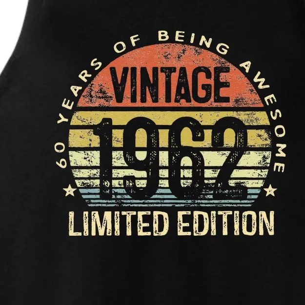 Vintage 1962 Limited Edition 61 Year Old Gifts 61th Birthday Ladies Tri-Blend Wicking Tank