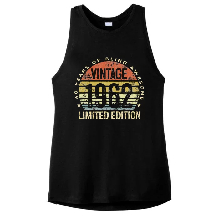 Vintage 1962 Limited Edition 61 Year Old Gifts 61th Birthday Ladies Tri-Blend Wicking Tank