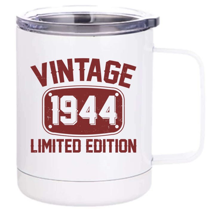 Vintage 1944 Limited Edition 80th Birthday Front & Back 12oz Stainless Steel Tumbler Cup